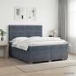 Preview: ARDEBO.de - Boxspringbett mit Matratze Dunkelgrau 160 x 200 cm Samt