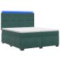 Preview: Boxspringbett mit Matratze Dunkelgrün 200 x 200 cm Samt