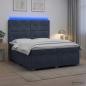 Preview: Boxspringbett mit Matratze Dunkelgrau 200 x 200 cm Samt
