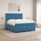 Preview: Boxspringbett mit Matratze mit Kopfteil Blau 200 x 200 cm Samt