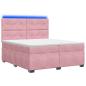 Preview: Boxspringbett mit Matratze mit Kopfteil Rosa 200 x 200 cm Samt