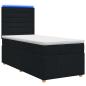 Preview: Boxspringbett mit Matratze Schwarz 80 x 200 cm Stoff