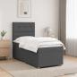 Preview: ARDEBO.de - Boxspringbett mit Matratze Dunkelgrau 80 x 200 cm Stoff