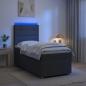 Preview: Boxspringbett mit Matratze Dunkelgrau 80 x 200 cm Stoff