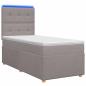 Preview: Boxspringbett mit Matratze mit Kopfteil Taupe 90 x 190 cm Stoff