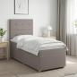 Preview: Boxspringbett mit Matratze mit Kopfteil Taupe 90 x 190 cm Stoff