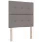 Preview: Boxspringbett mit Matratze mit Kopfteil Taupe 90 x 190 cm Stoff