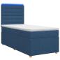 Preview: Boxspringbett mit Matratze mit Kopfteil Blau 90 x 200 cm Stoff