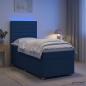 Preview: Boxspringbett mit Matratze mit Kopfteil Blau 90 x 200 cm Stoff