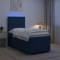 Preview: Boxspringbett mit Matratze mit Kopfteil Blau 100 x 200 cm Stoff