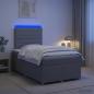 Preview: Boxspringbett mit Matratze Hellgrau 120 x 200 cm Stoff