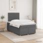 Preview: ARDEBO.de - Boxspringbett mit Matratze Dunkelgrau 120 x 200 cm Stoff