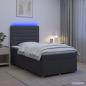 Preview: Boxspringbett mit Matratze Dunkelgrau 120 x 200 cm Stoff