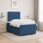 Preview: ARDEBO.de - Boxspringbett mit Matratze mit Kopfteil Blau 120 x 200 cm Stoff