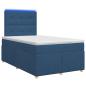 Preview: Boxspringbett mit Matratze mit Kopfteil Blau 120 x 200 cm Stoff