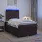 Preview: ARDEBO.de - Boxspringbett mit Matratze Dunkelbraun 120 x 200 cm Stoff