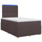 Preview: Boxspringbett mit Matratze Dunkelbraun 120 x 200 cm Stoff