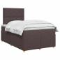 Preview: Boxspringbett mit Matratze Dunkelbraun 120 x 200 cm Stoff