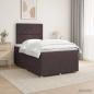 Preview: Boxspringbett mit Matratze Dunkelbraun 120 x 200 cm Stoff