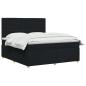 Preview: Boxspringbett mit Matratze Schwarz 140 x 190 cm Stoff