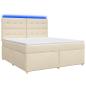 Preview: Boxspringbett mit Matratze Creme 140 x 190 cm Stoff