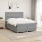 Preview: Boxspringbett mit Matratze Hellgrau 140 x 200 cm Stoff