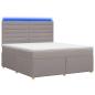 Preview: Boxspringbett mit Matratze Taupe 140 x 200 cm Stoff