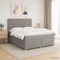 Preview: Boxspringbett mit Matratze Taupe 140 x 200 cm Stoff