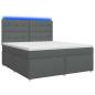 Preview: Boxspringbett mit Matratze Dunkelgrau 140 x 200 cm Stoff