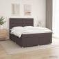 Preview: Boxspringbett mit Matratze Dunkelbraun 140 x 200 cm Stoff