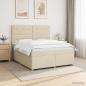 Preview: Boxspringbett mit Matratze Creme 140 x 200 cm Stoff