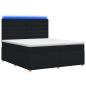 Preview: Boxspringbett mit Matratze Schwarz 160 x 200 cm Stoff