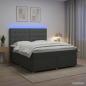Preview: Boxspringbett mit Matratze Dunkelgrau 160 x 200 cm Stoff