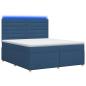 Preview: Boxspringbett mit Matratze mit Kopfteil Blau 180 x 200 cm Stoff