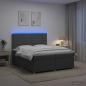 Preview: Boxspringbett mit Matratze Dunkelgrau 200 x 200 cm Stoff