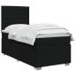 Preview: LED Boxspringbett mit Matratze Schwarz 80 x 200 cm Stoff