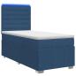 Preview: LED Boxspringbett mit Matratze Blau 90 x 200 cm Stoff