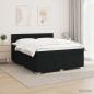 Preview: ARDEBO.de - LED Boxspringbett mit Matratze Schwarz 180 x 200 cm Stoff