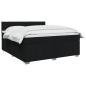 Preview: LED Boxspringbett mit Matratze Schwarz 180 x 200 cm Stoff