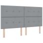 Preview: LED Boxspringbett mit Matratze Hellgrau 180 x 200 cm Stoff