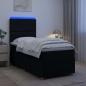 Preview: LED Boxspringbett mit Matratze Schwarz 80 x 200 cm Stoff