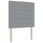 Preview: LED Boxspringbett mit Matratze Hellgrau 120 x 190 cm Stoff