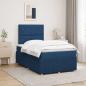 Preview: ARDEBO.de - LED Boxspringbett mit Matratze Blau 120 x 190 cm Stoff