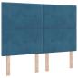 Preview: LED Boxspringbett mit Matratze Blau 160 x 200 cm Samt