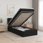 Preview: ARDEBO.de - Ottoman Bett mit Matratze Schwarz 100 x 200 cm Stoff