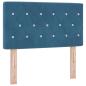 Preview: Ottoman Bett mit Matratze Dunkelblau 80 x 200 cm Samt