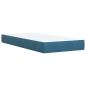 Preview: Ottoman Bett mit Matratze Dunkelblau 80 x 200 cm Samt