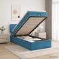 Preview: Ottoman Bett mit Matratze Dunkelblau 90 x 190 cm Samt