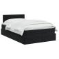 Preview: Ottoman Bett mit Matratze Schwarz 120 x 190 cm Samt