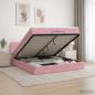 Preview: ARDEBO.de - Ottoman Bett mit Matratze mit Kopfteil Rosa 200 x 200 cm Samt